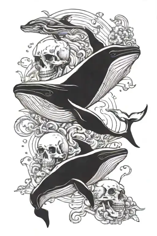 Whale And Skull