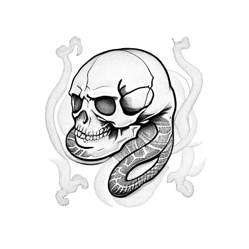 Ghostface Snake And Skull