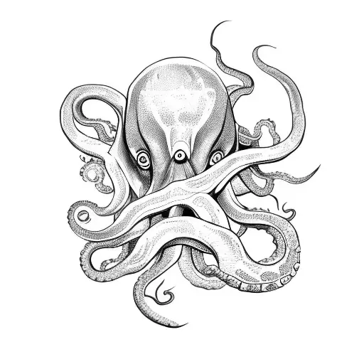 Giant Octopus Attacking A Ship