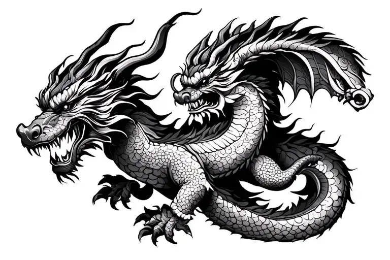 Dragon With Lord Shiva