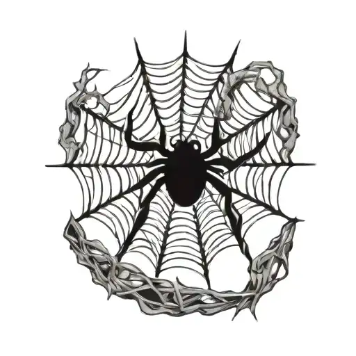 Spider Web With Spider