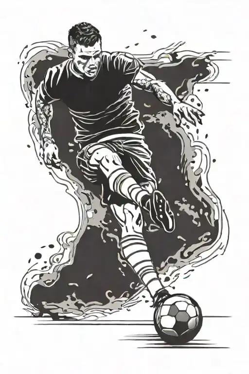 Football Player Kicking In A Stadium Full Of People Leg