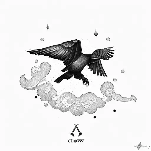 A Crow Flying For Arms