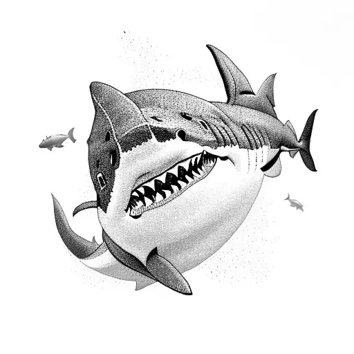 A Pixelated Shark Jumping Over Iconic Landmarks From Around The World