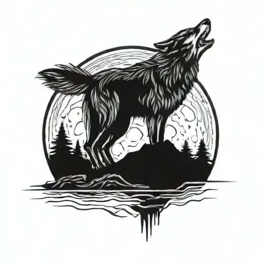 Wolf Howling At The Moon