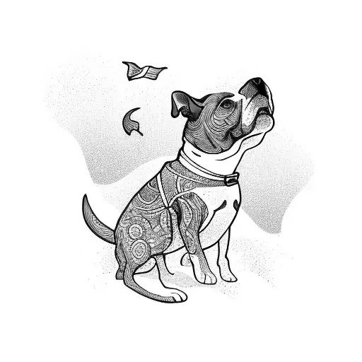 Dog Running On Beach Jumping