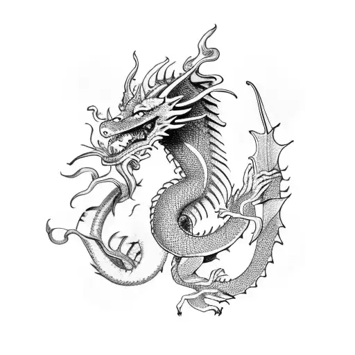 Dragon Who Is In Monk Position