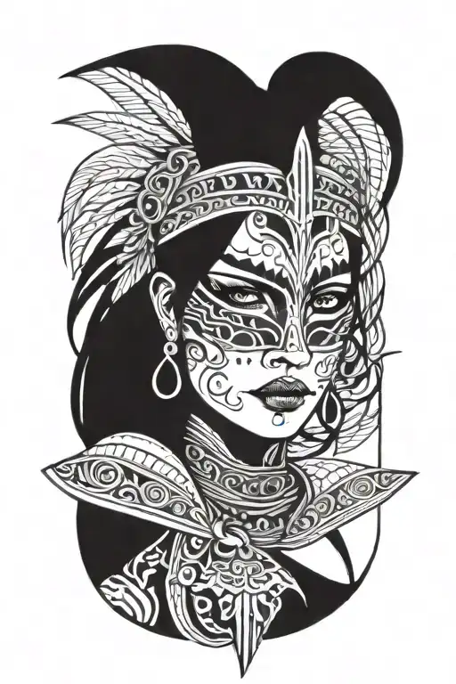 Valkarie Warrior With War Paint