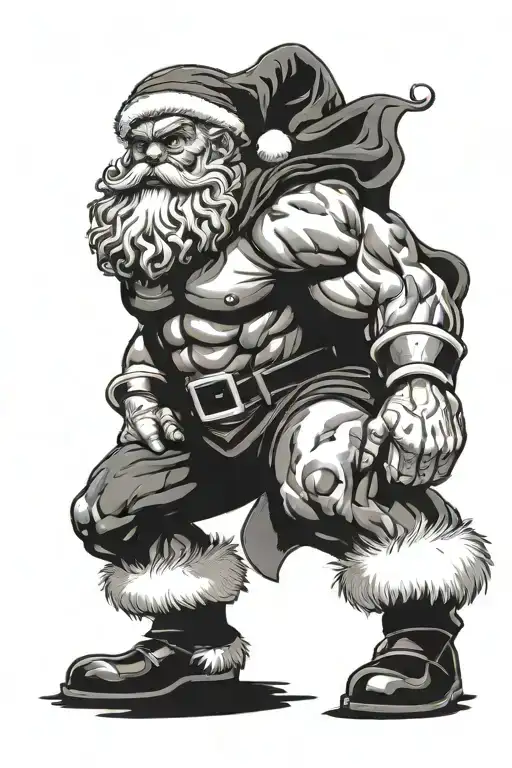 Sexy Muscular Santa Clause