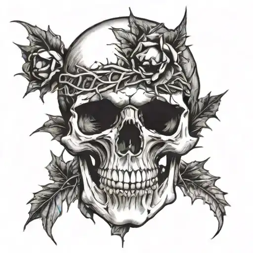 Skull With Thorns