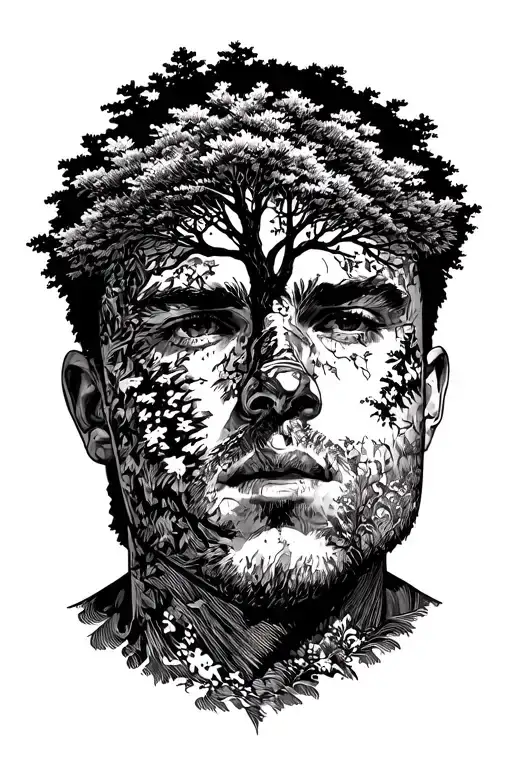 Shadow Of A Guy With Trees In The Background