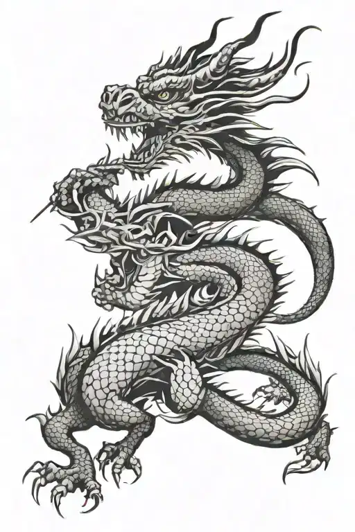 Japon Warrior Dragon Battle