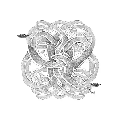 Mandala Snake And Vines