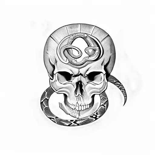 Skull And Snake
