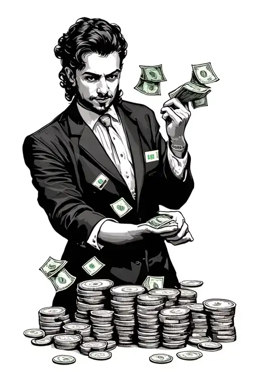 Dealer Counting Money