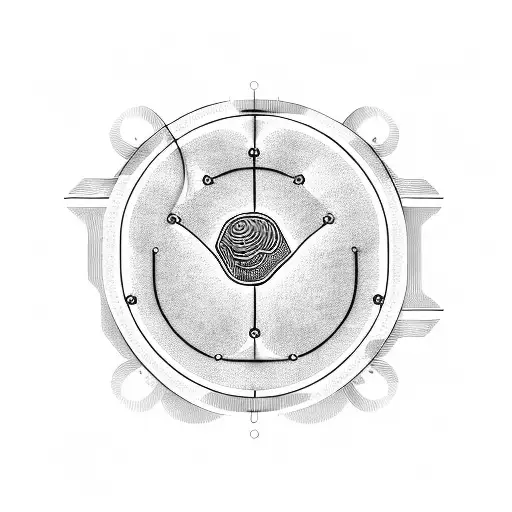 A Circuit Board Pattern Forming The Shape Of A Coffee Bean