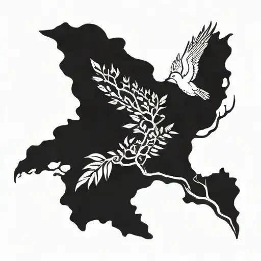 Poison Tree With Some Dove Flying