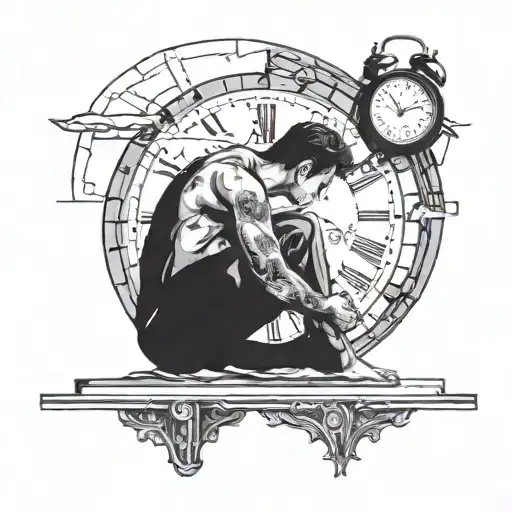 Man Looking At The Clock