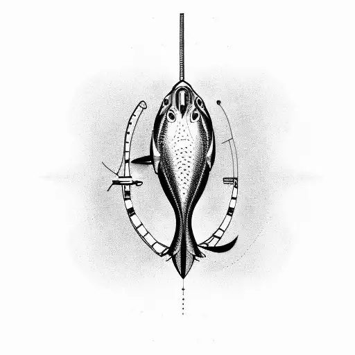 An Abstract Fishing Lure Made Of Computer Code