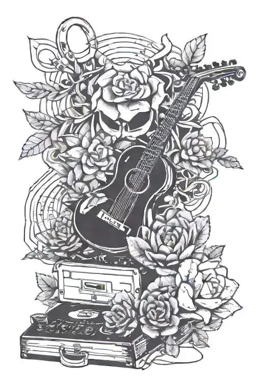 Music And Gym Equipment And Succulent