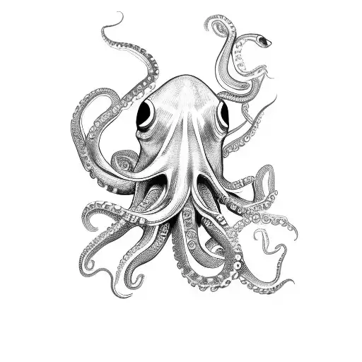 Number 8 Like An Octopus Purple Ominous