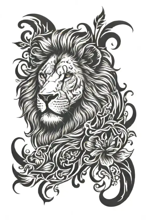 A Lion Tattoo With My Mother's Name Zeynep In It