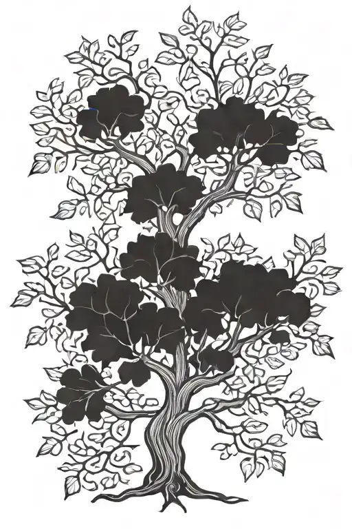 Walnut Tree Intertwined Within