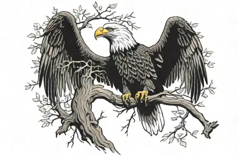 Bald Eagle In A Tree