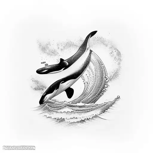 Ocean Waves With Killer Whales