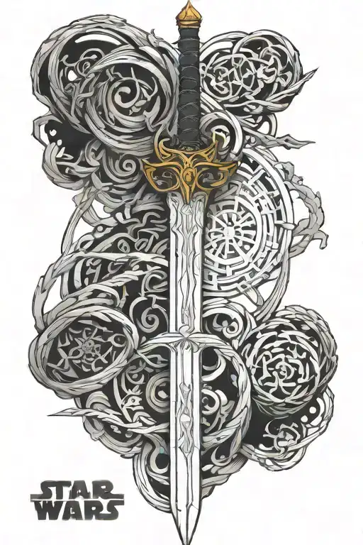 Starwars And Lord Of The Rings Sword