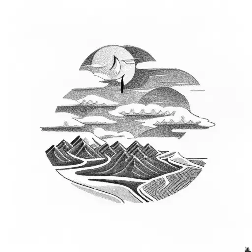 Sunset Over Valley With A Thunder Cloud Above The Sunset