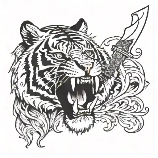 Tiger And Knife