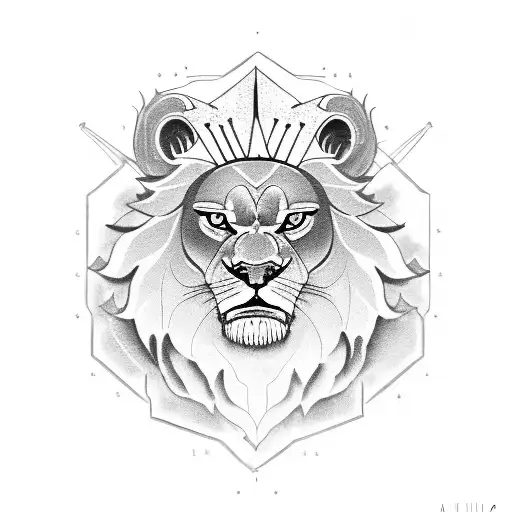Roaring Lion With Crown