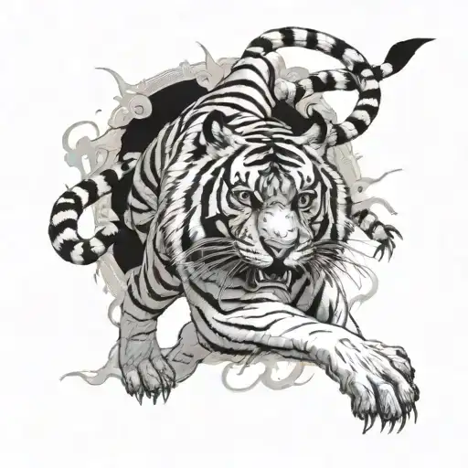 Tiger In Fight Scene