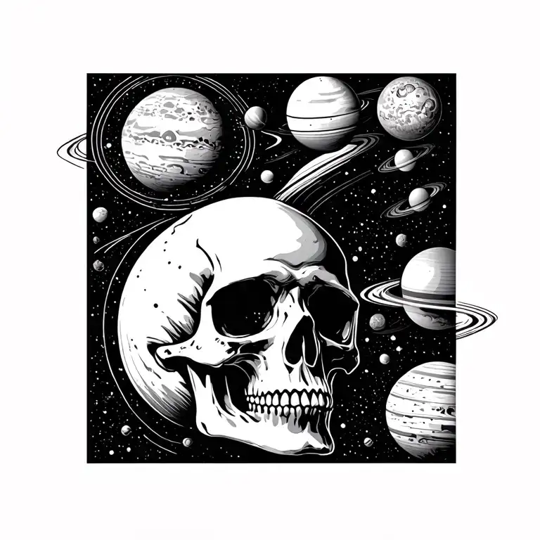 Skull And Solar Space System