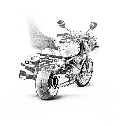 Rip With Motorcycle A Truck And A Car