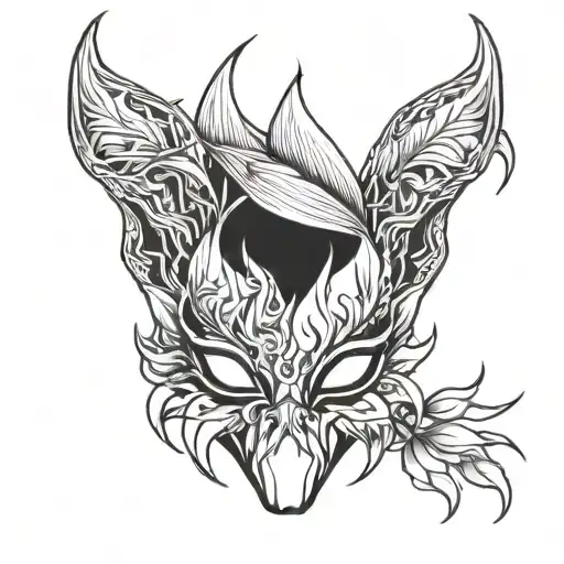 Spider Lilly And Kitsune Mask