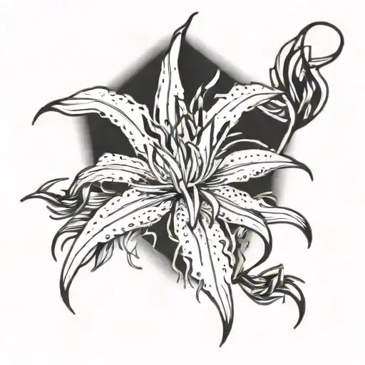 Spider Lilly Coming From Kitsune Mask