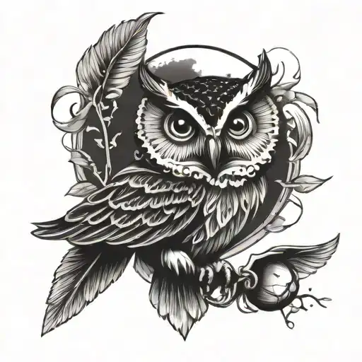 Forward Facing Owl And Snitch From Harry Potter