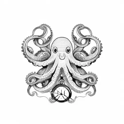 Octopus With A Clock