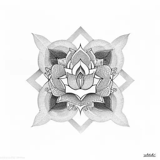 Paper Crane With Lotus