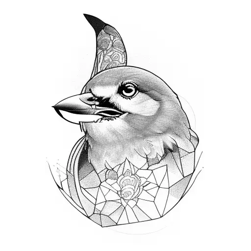 Jaybird Line Drawing