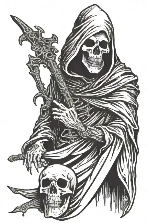 Gothic Grim Reaper No Face