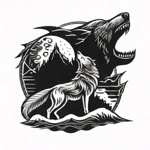 Wolf Howling At The Moon