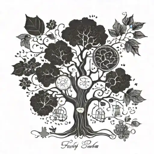 Family Tree With Two Dates Referencing Two Children