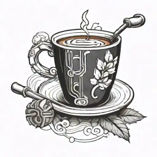 Incorporate Barbell And Coffee Cup In A Unique Design