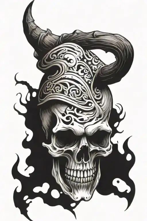 Skull Walking With Middle Finger Up