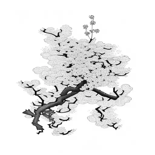 Cherry Blossom With Dragon