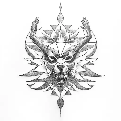 Incorporate Elements Of Nature Into A Blackwork Tattoo Inspired By The High Priestess Card