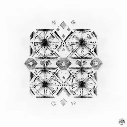 Binary Code Forming A Line And Dot Pattern